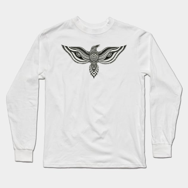 Flying Crow Long Sleeve T-Shirt by By_StineLee